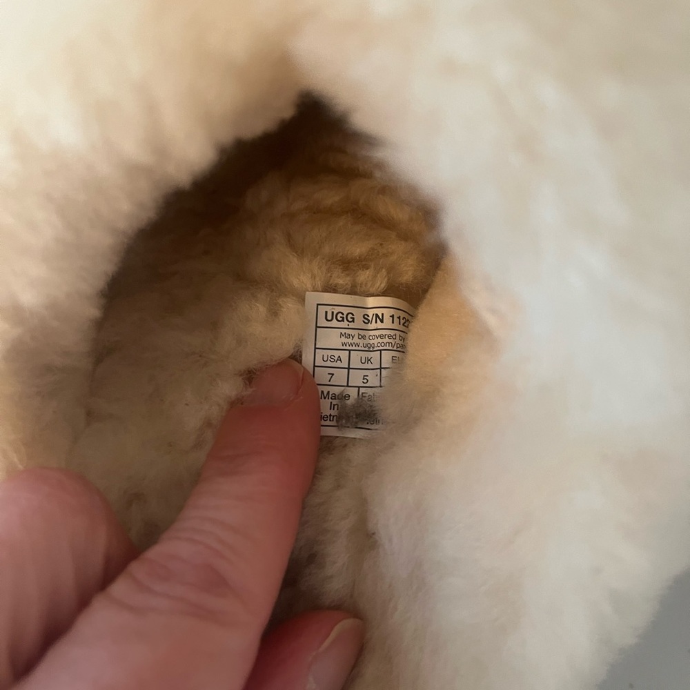 UGG DISQUETTE SLIDE CHESTNUT SHEARLING CUFF SANDALS US 7 - Picture 6 of 9